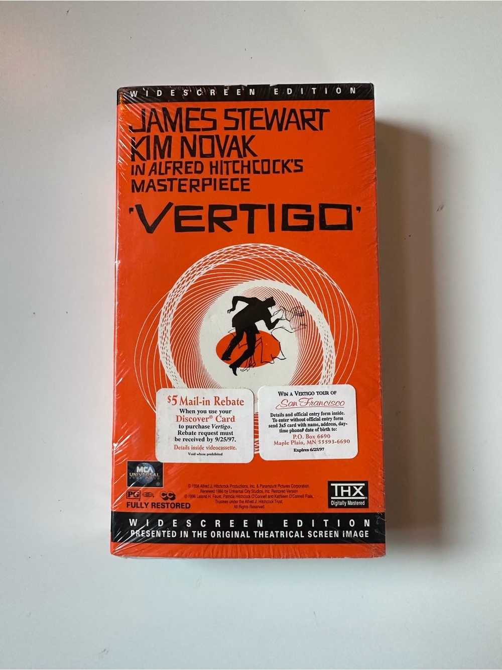 Vertigo (VHS, 1997) James Stewart Kim Novak New
